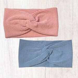 Wide Headband for women / Hair Accessories / Rib stretchy soft fabric/ 2 pc set